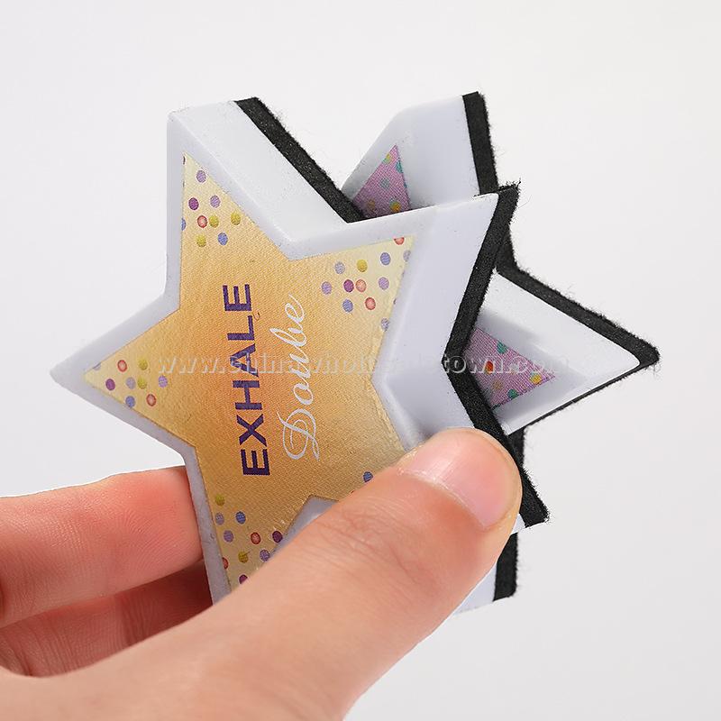 Cartoon cute EVA magnetic felt five-pointed star board eraser magnetic whiteboard eraser