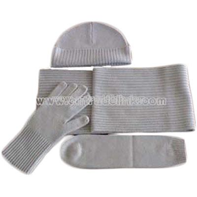 Cashmere Hat / Scarf And Gloves Set