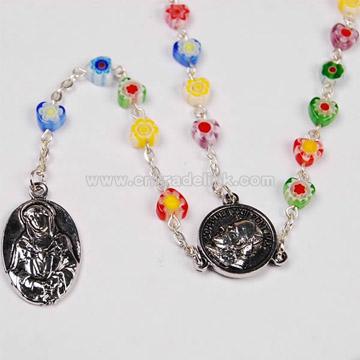 Catholic Glass Rosary