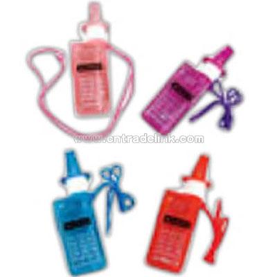 Cell phone bubble necklace whistle