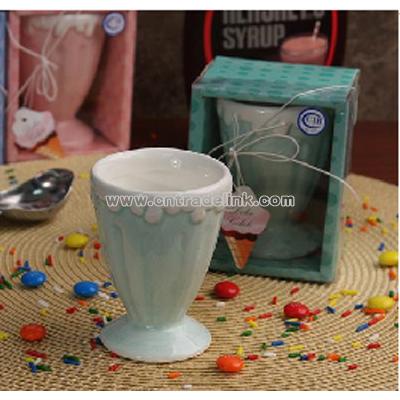 Ceramic Ice Cream Cup Favors