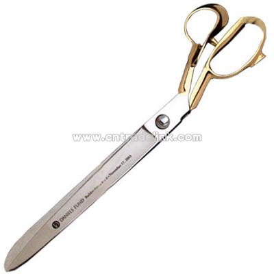 Ceremonial scissors with chrome blades
