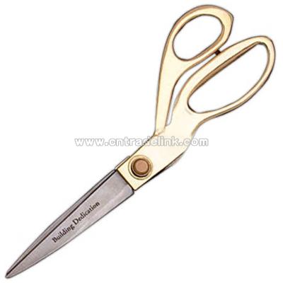 Ceremonial scissors with chrome blades