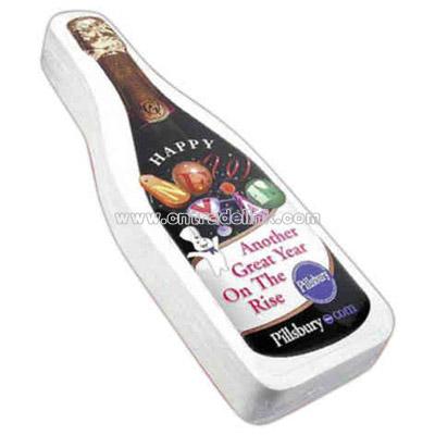 Champagne Bottle Shaped compressed t-shirt
