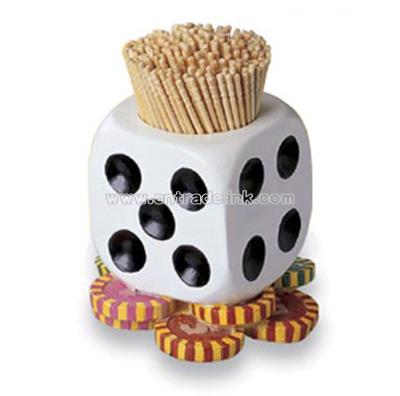 Chips And Dice Toothpick Holder