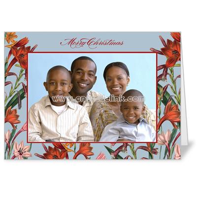 Christmas Blooms Holiday 5x7 folded card