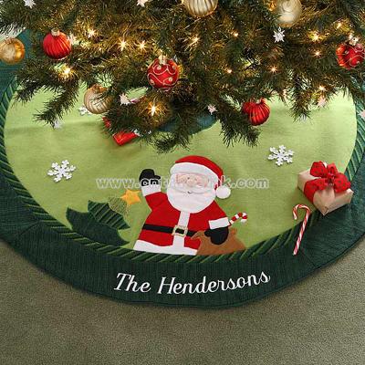 Christmas Family Personalized Santa Tree Skirt