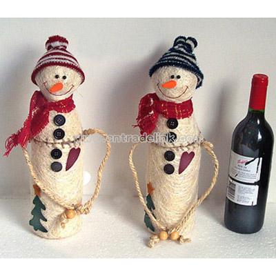 Christmas Gift - Snowman Winebottle Box