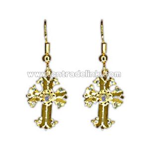 Christmas gold earrings