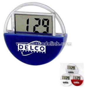 Circular LCD clock and calendar