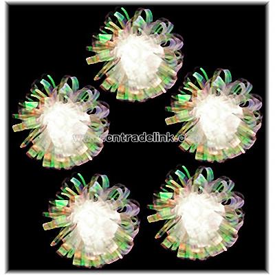 Clear Iridescent Foil Flower 10 Light Set