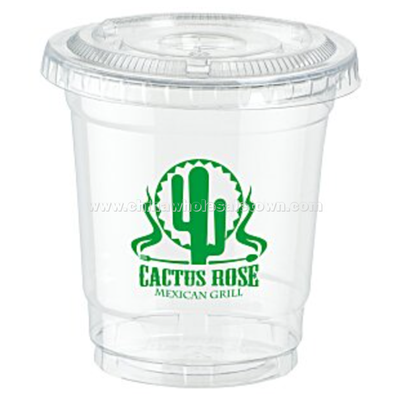 Clear Soft Plastic Cup with Lid - 8 oz.