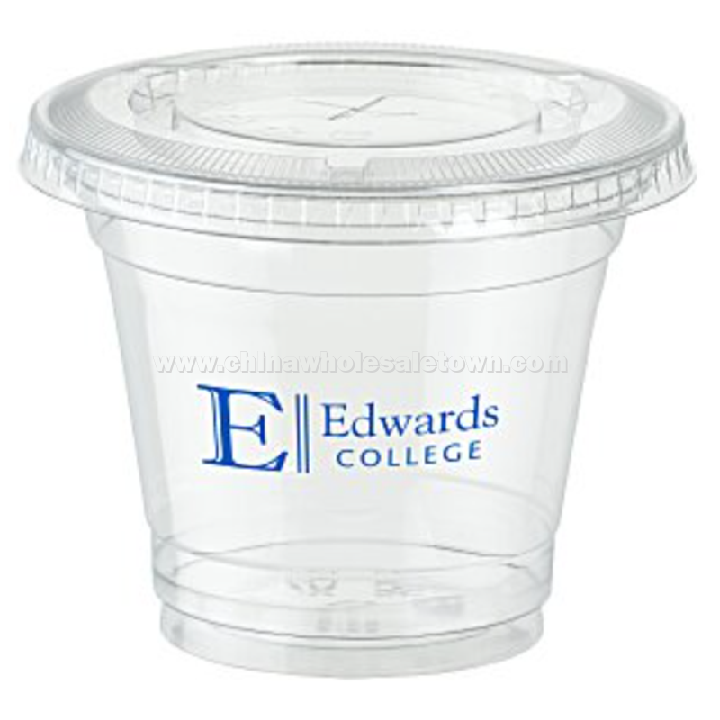 Clear Soft Plastic Cup with Lid - 9 oz.