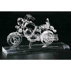 Clear crystal motorcycle award
