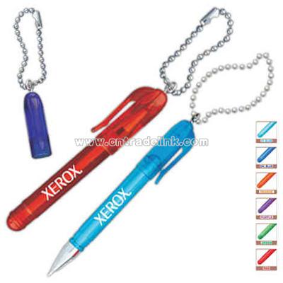 Clear view chain pen