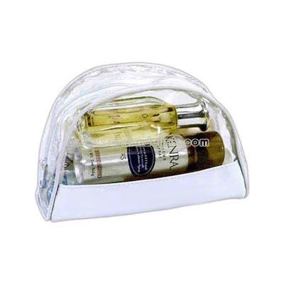Clear vinyl cosmetic bag
