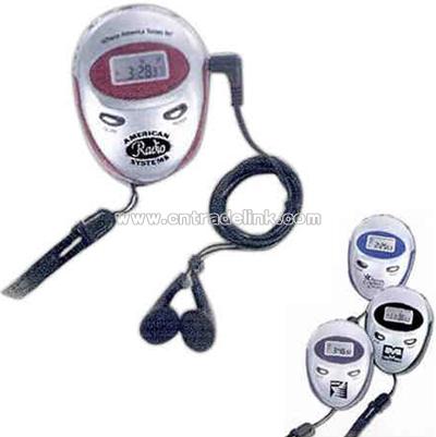 Clip on FM radio / clock / stopwatch