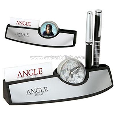 Clock Photo Frame Name Card Holder