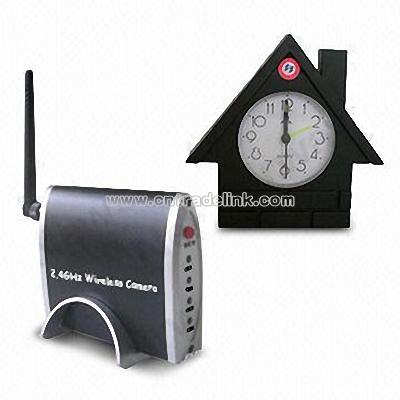 Clock housing Wireless CCTV Camera with 4-channel Receiver and Clock Housing
