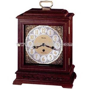 Clock made of solid walnut case