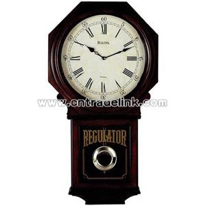 Clock made of solid wood case