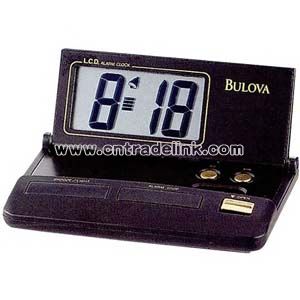 Clock with black folding case