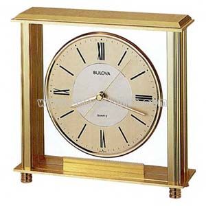 Clock with brass