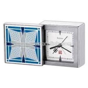 Clock with metal case