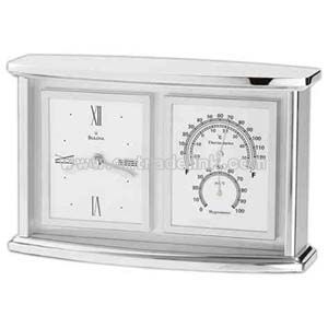 Clock with metal case