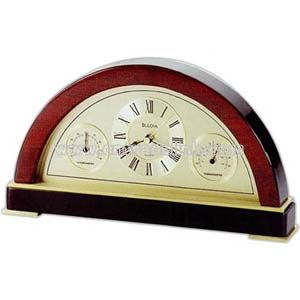 Clock with solid wood case