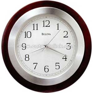 Clock with solid wood case