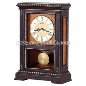 Clock with solid wood case