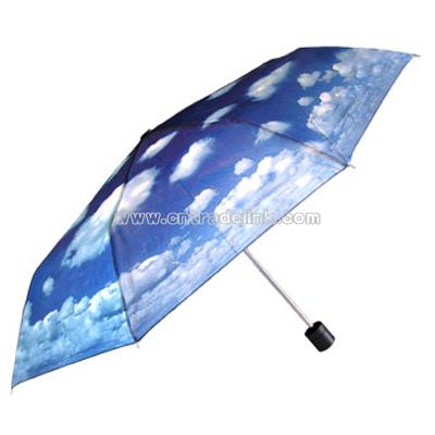 Clouds Mini Folding Art Umbrella