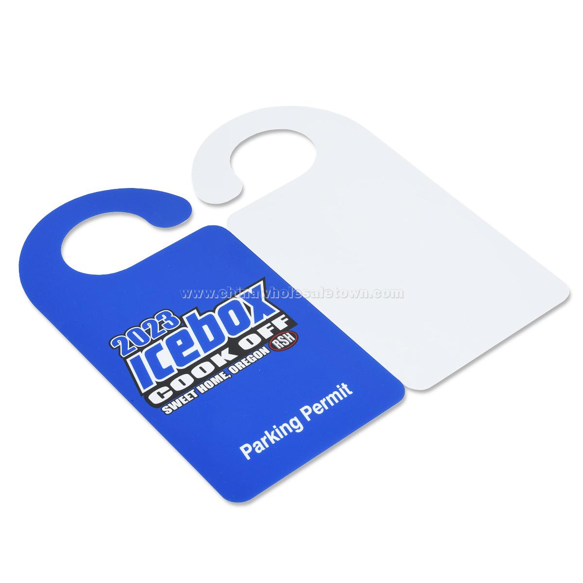 Coated paper advertise temporary parking pass card door hanger
