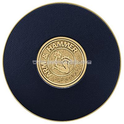 Coin Edge Single Brass Coaster