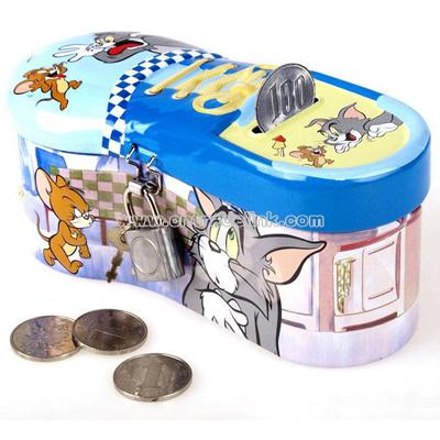 Coin bank with shoes-shape