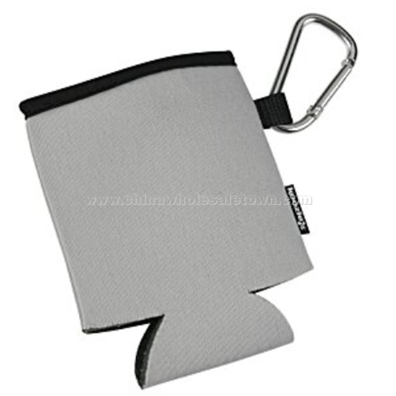 Collapsible Can Kooler with Carabiner