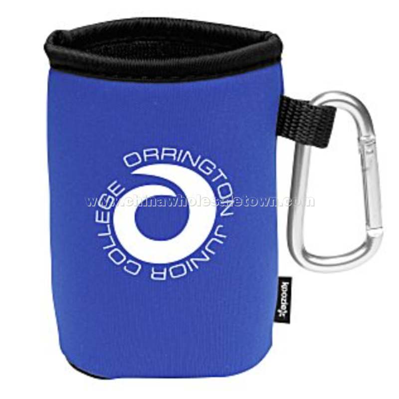 Collapsible Can Kooler with Carabiner