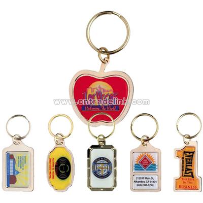 Color Dome Brass Keychain