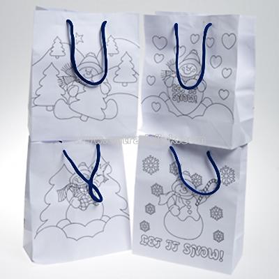 Color Your Own Snowman Gift Bags