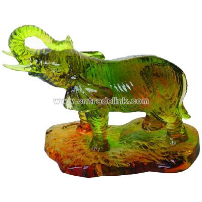 Colored Glaze Craft Elephant