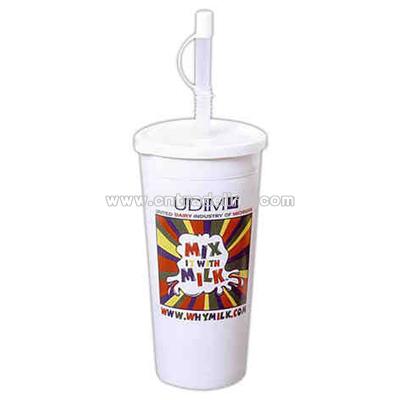 Colored flexible straw cup