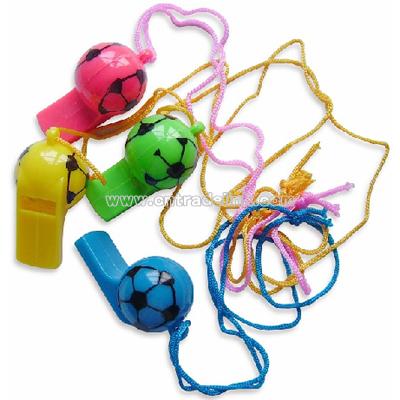 Colorful Football Whistles