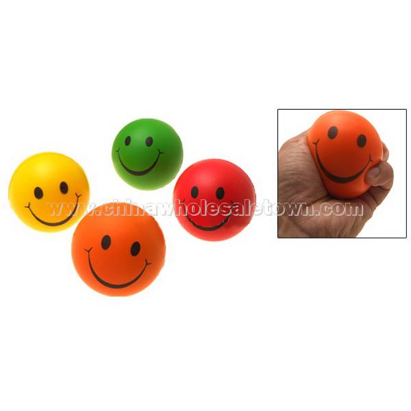 Colorful Squeeze Toss Foam Smiley Stress Balls