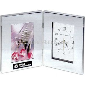 Combination clock and photo frame