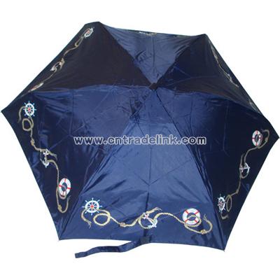 Compact Automatic Open & Close Nautical Border Umbrella