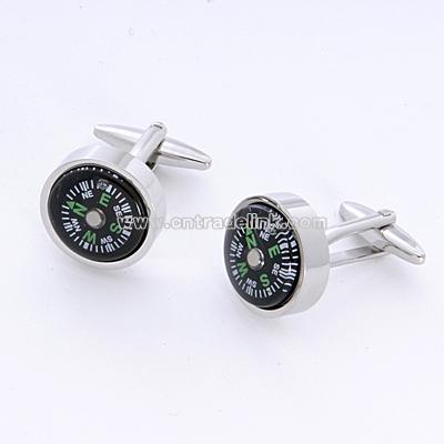 Compass Cuff Links with Personalized Case