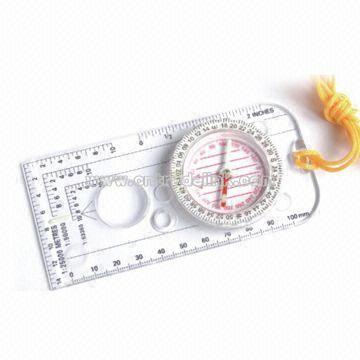 Compass Magnifier with Ruler