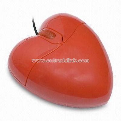 Computer Optical Mouse in Heart Shape