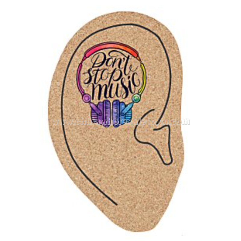 Cork Coaster - Ear - Full Color